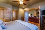 Master bedroom with access to master bath. 